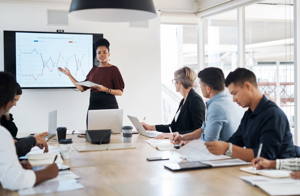 An office team analyzing the performance of small and medium-sized businesses