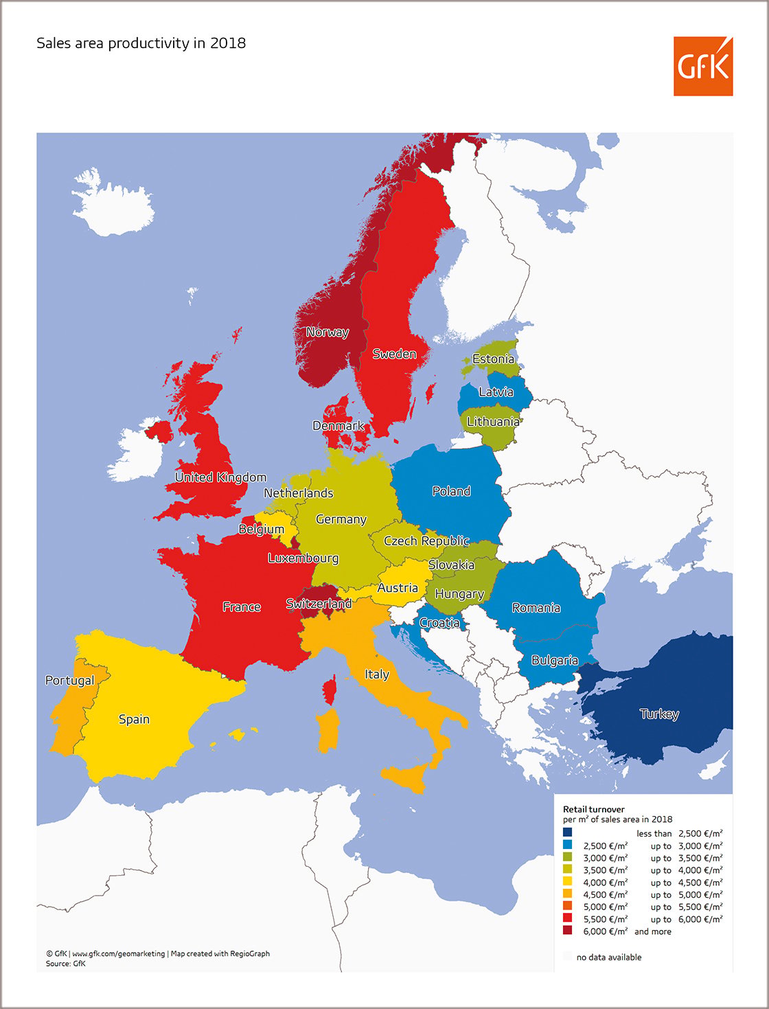 Inline image 1 for Map of the Month: Sales area productivity, Europe 2018