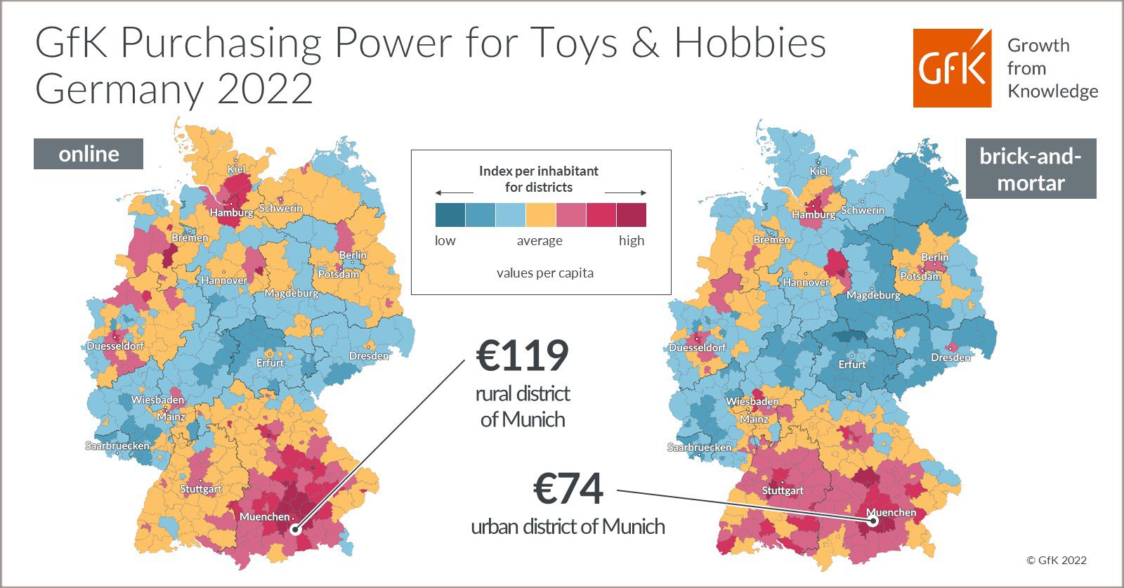 Inline image 2 for Map of the Month: GfK Purchasing Power for Toys & Hobbies, Germany 2022