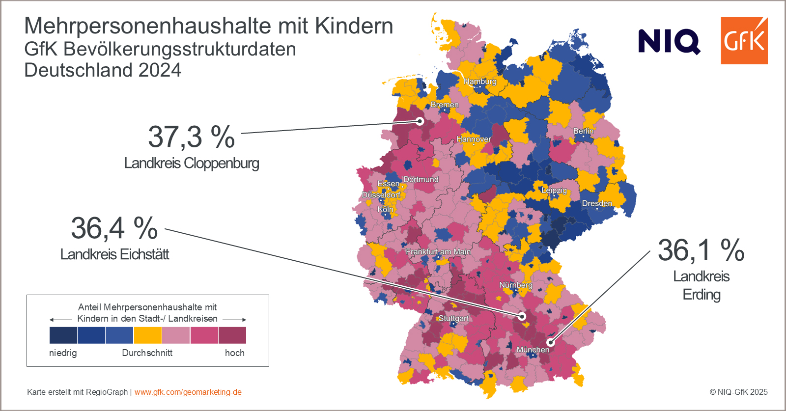 Bild im Inhalt 2 zu Bild des Monats: Mehrpersonenhaushalte mit Kindern, Deutschland 2024