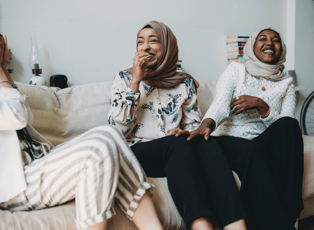 group of women laughting