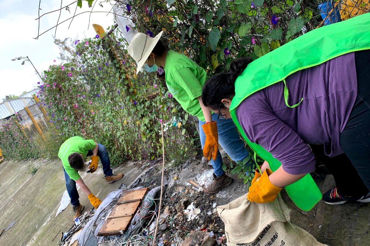 Nielsen volunteers collect trash