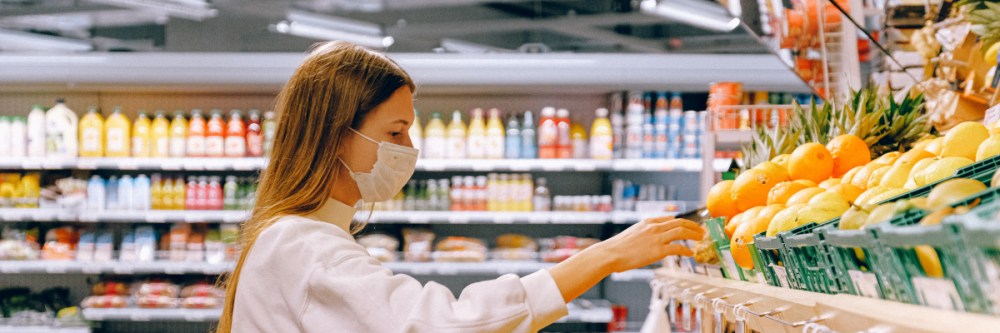 Shopping in a mask 1200x400