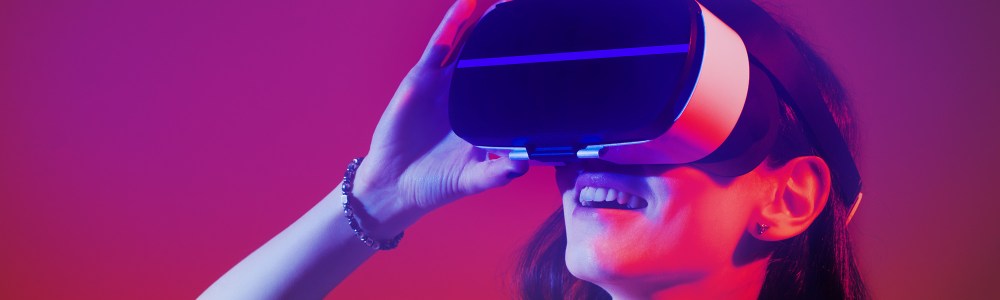 Women using virtual reality