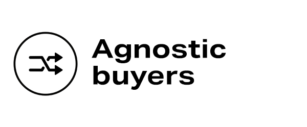 Agnostic brand buyers icon