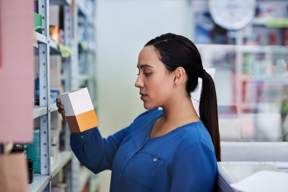 a young woman shopping at a store