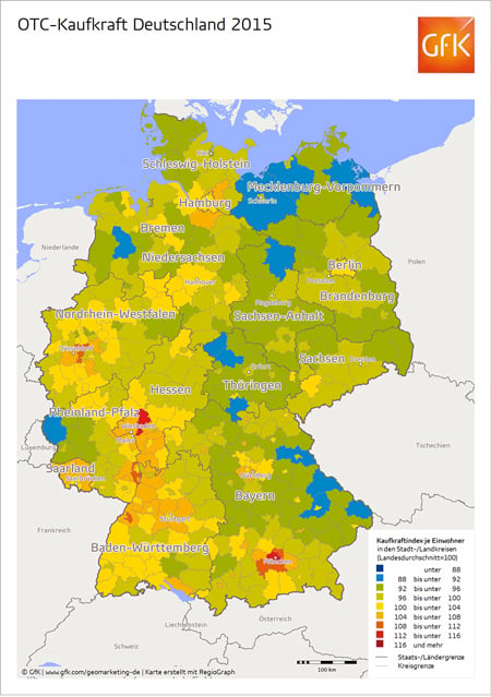 Bild im Inhalt 3 zu Bild des Monats: OTC-Kaufkraft Deutschland