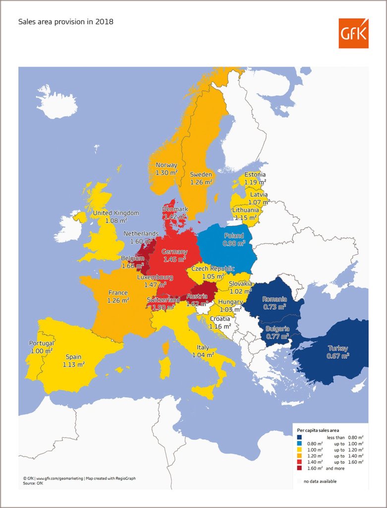 Hero image for Map of the Month: Sales area provision, Europe 2018
