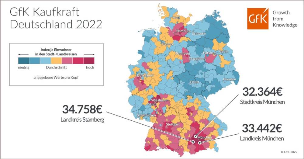 Hero-Bild zu Bild des Monats: GfK Kaufkraft, Deutschland 2022