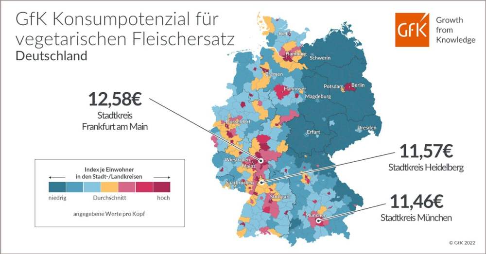 Hero-Bild zu Bild des Monats: GfK Konsumpotenzial für vegetarischen Fleischersatz
