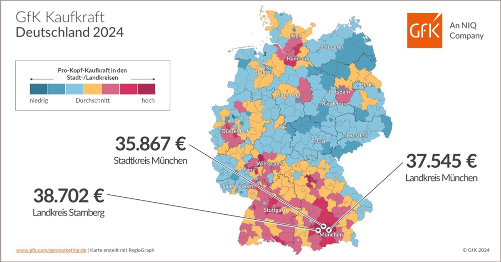 Hero-Bild zu Bild des Monats: GfK Kaufkraft, Deutschland 2024