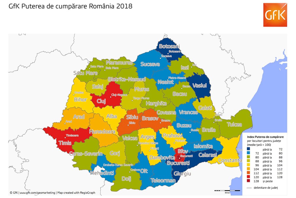 Hero image for Puterea de cumpărare a românilor a crescut în 2018, dar odată cu ea și polarizarea regională