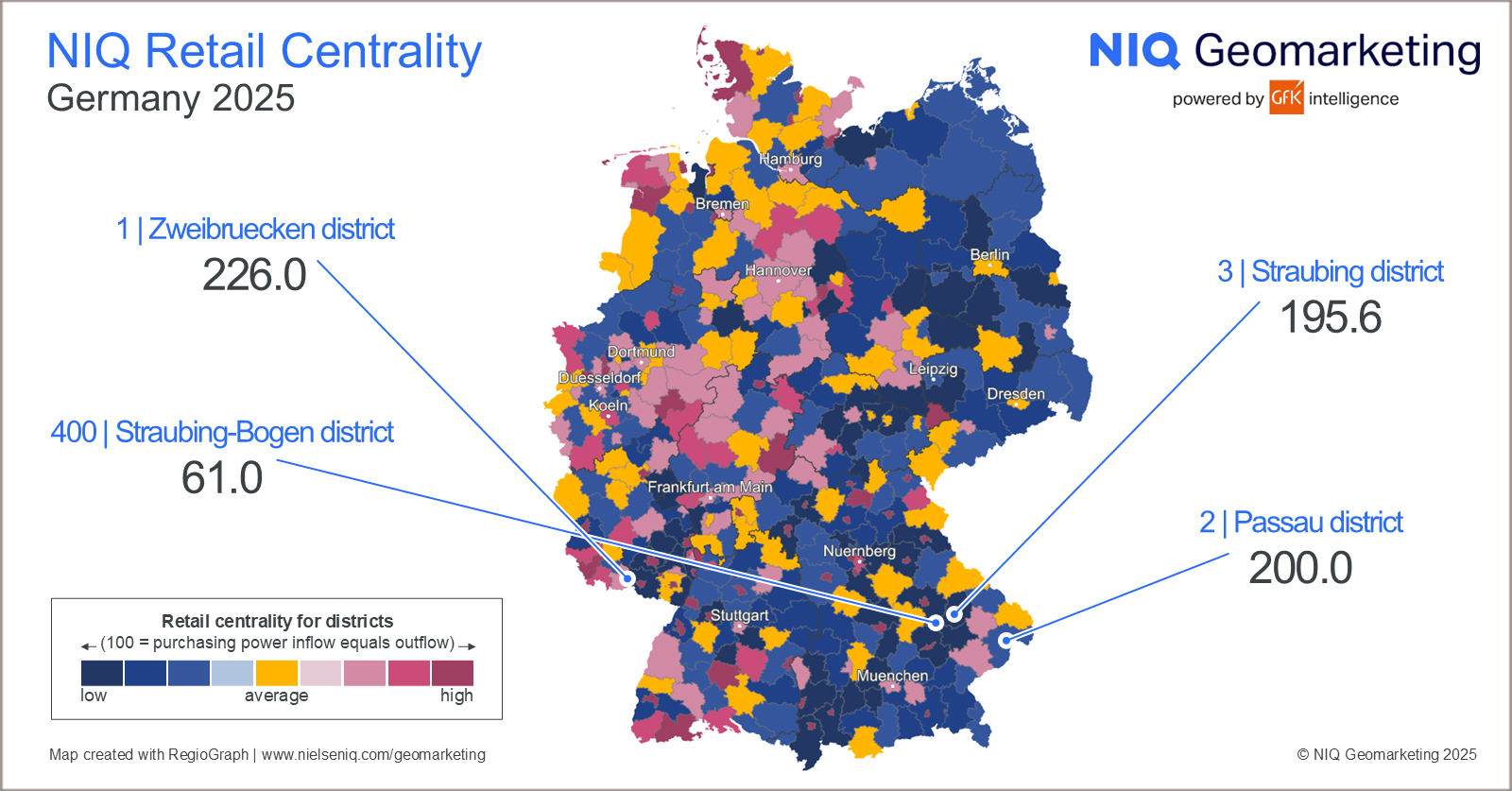Inline image 1 for Map of the Month: NIQ Retail Centrality, Germany 2025