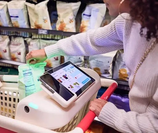 shopping with a caper cart