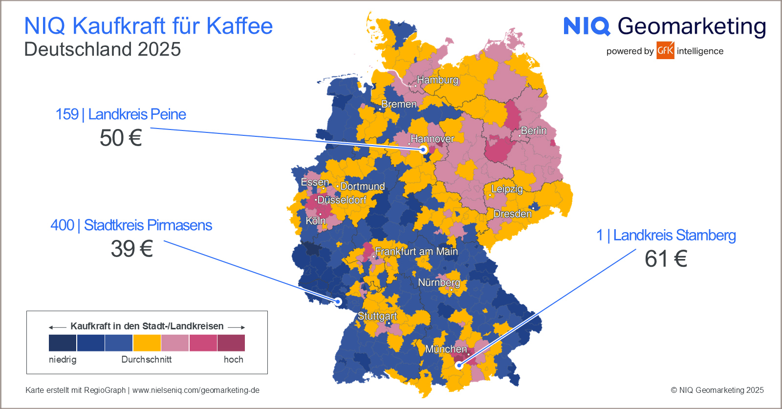 Bild im Inhalt 2 zu Bild des Monats: NIQ Kaufkraft für Kaffee, Deutschland 2025