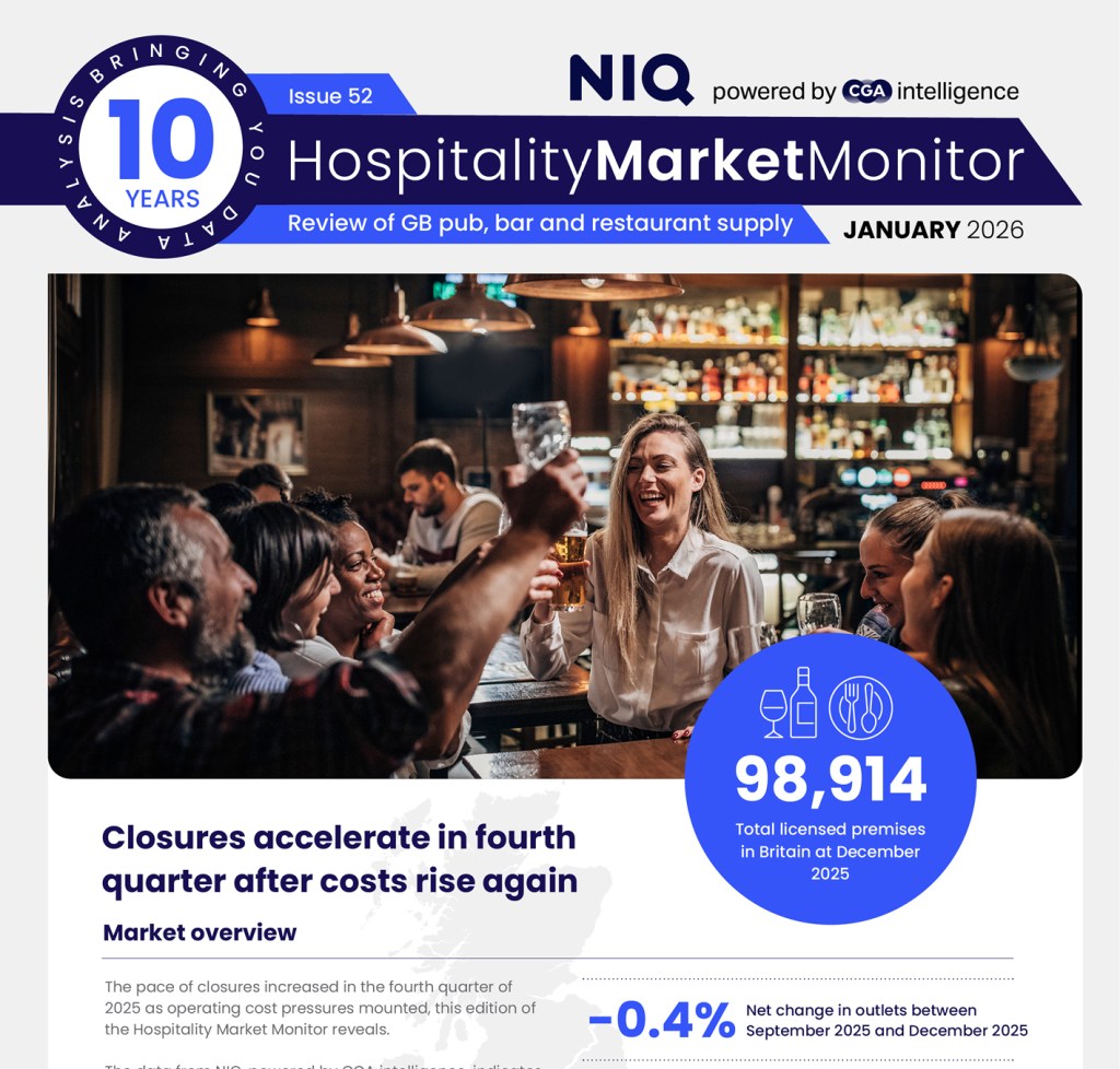 Inline image 1 for Hospitality closures accelerate in fourth quarter as costs rise again