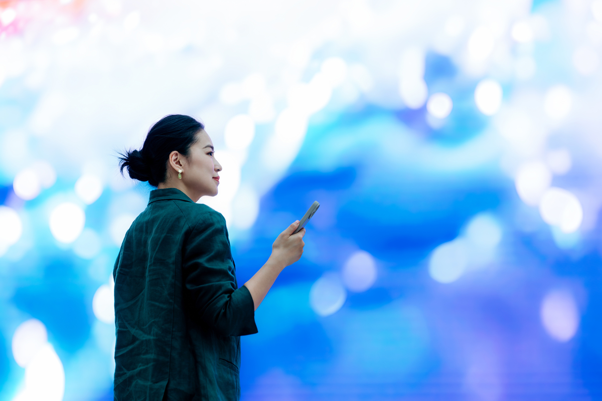girl with a mobile phone