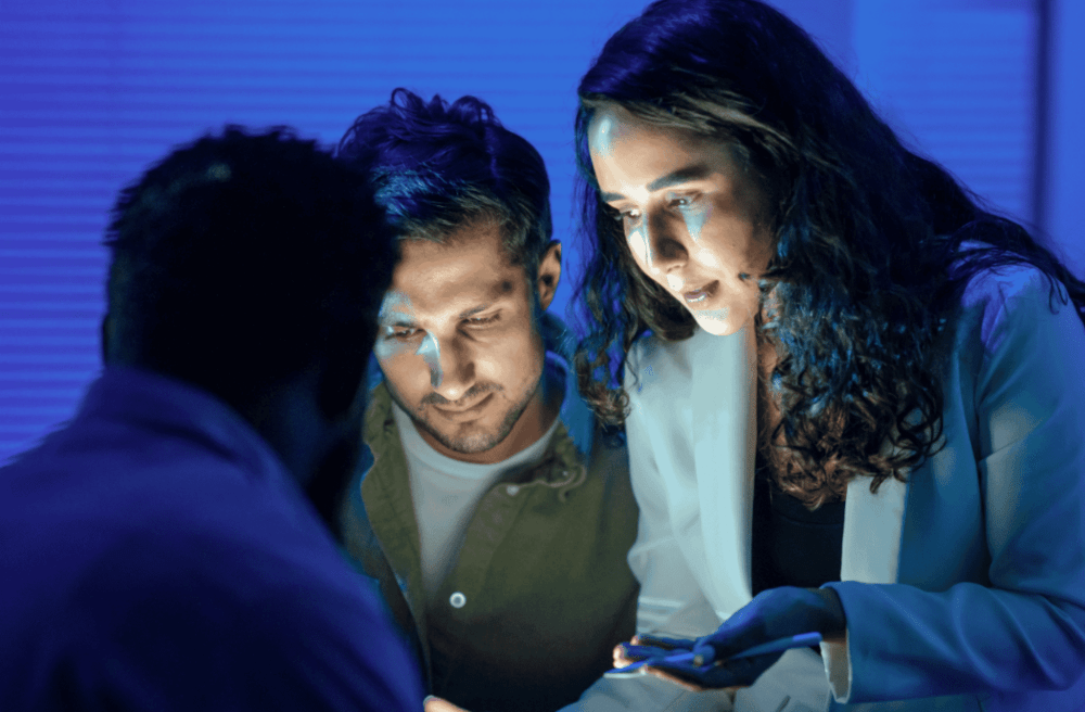 consulting team in a project
