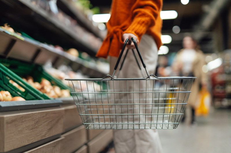basket in the supermarket
