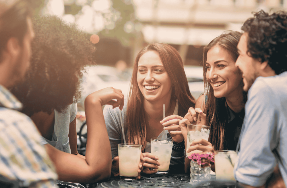 group of people drinking